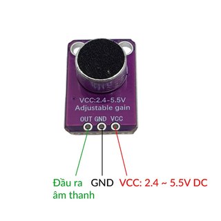 Cảm biến âm thanh Microphone Amplifier MAX4466 - 8A05