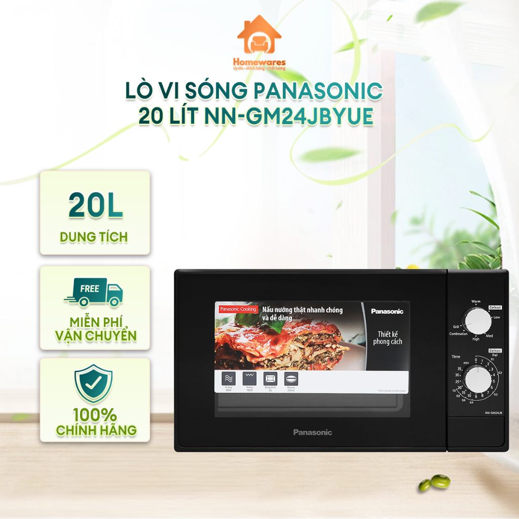 Lò vi sóng Panasonic 20 Lít NN-GM24JBYUE - Chính Hãng, Mới, Full Box