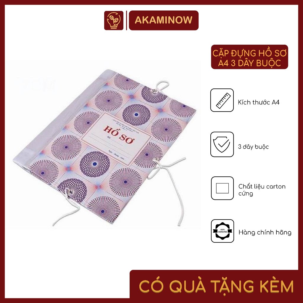 Cặp Đựng Hồ Sơ A4 3 Dây Buộc