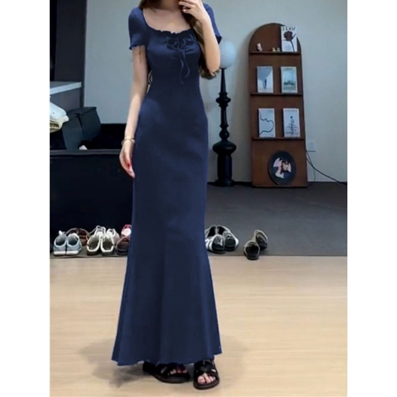 Đầm Body Nữ Tay Ngắn Cổ Vuông, Đầm Nữ Dáng Dài luluta Dress ( có bigsize) Có Sẵn-Giao Ngay | BigBuy360 - bigbuy360.vn