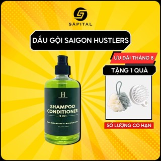 Dầu gội xả Saigon Hustlers Shampoo Conditioner 2 in 1 | Tặng kèm bàn chải gội đầu silicon