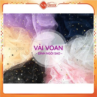 Vải Voan Lưới Đính Sao Nai Decor Dùng Làm Phụ Kiện Chụp Ảnh, Chụp Chân Dung, Decor Phòng Ngủ