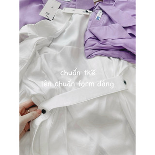Áo sơ mi li eo đai chéo