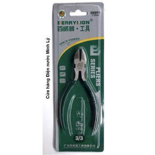Kềm cắt điện chính hãng BerryLion 5 inch cán bọc nhựa xanh lá an toàn – 128x15x7mm