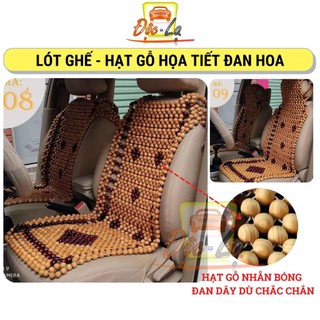 Lót ghế hạt gỗ đan hoa cao cấp cho mọi dòng xe