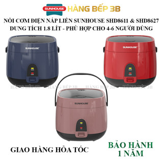 Nồi cơm điện 1.8 lít Sunhouse SHD8627 / SHD8611N - Bảo hành 12 tháng - Sản xuất tại Việt Nam
