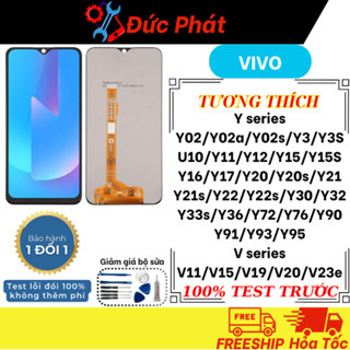 Màn Hình VIVO Y02/Y16/Y19/Y20/Y21/Y30/Y33S/V15/V20/V23e (Tặng Keo Dán & Bộ Sửa)