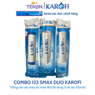 Combo 3 Lõi Lọc Nước Karofi 123 Chính Hãng Lõi Lọc Thô Với Công Nghệ Vi Lọc Smax Duo Dùng Cho Máy Lọc Nước RO 10 Inch