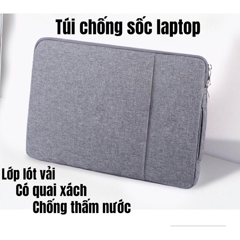Túi chống sốc đựng laptop 13-14-15.6 inch vải - Túi đựng laptop nam nữ chống sốc cao cấp