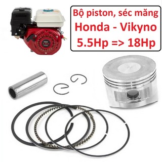Bộ Piston séc măng Honda Vikyno 5.5Hp - 18Hp bạc biên máy xăng 6Hp 6.5Hp 7Hp 7.5Hp 9Hp 13Hp 15Hp GX160 GX200 GX390 GX460