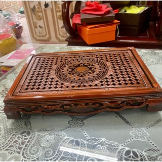 Khay trà dáng sập giả vân gỗ nhựa nguyên chất sang trọng độ bền cao