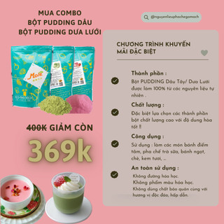 Bột Pudding Hương Dưa Lưới More - Flan Dưa Lưới Maulin - Honeydew Melon Pudding Sha Powder 1KG/Bột Plan Dưa lưới