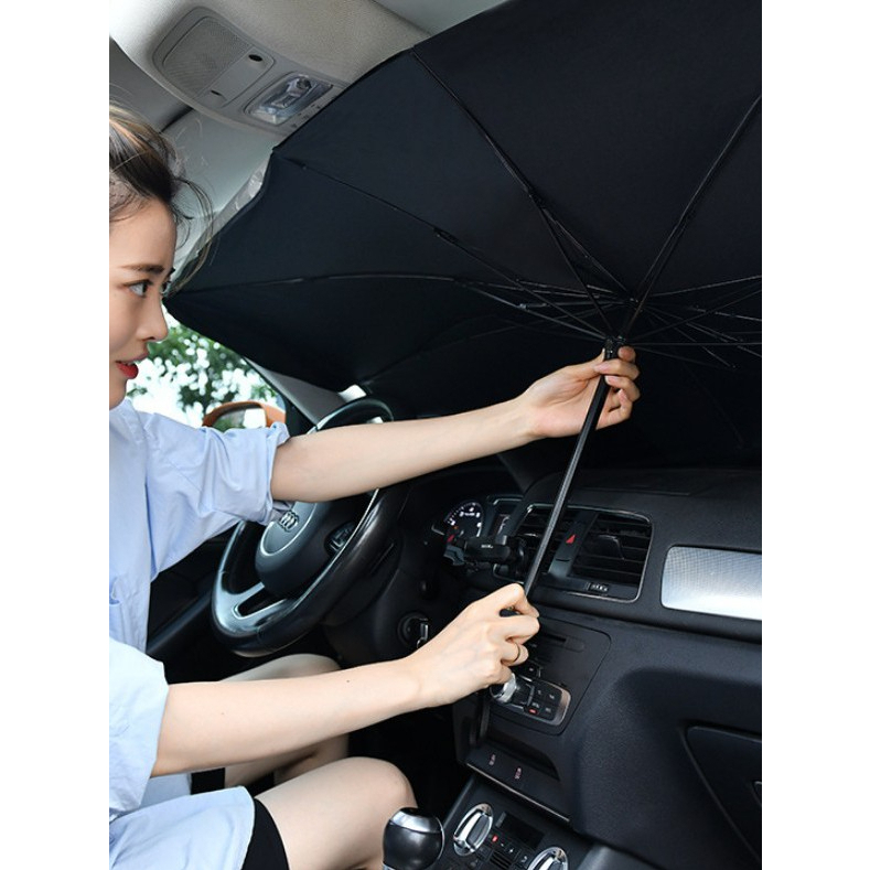 Ô che nắng,Ô Tô kiêm chắn nắng kính lái  đa năng cao cấp 2 trong 1. Chống nắng nóng và tia UV