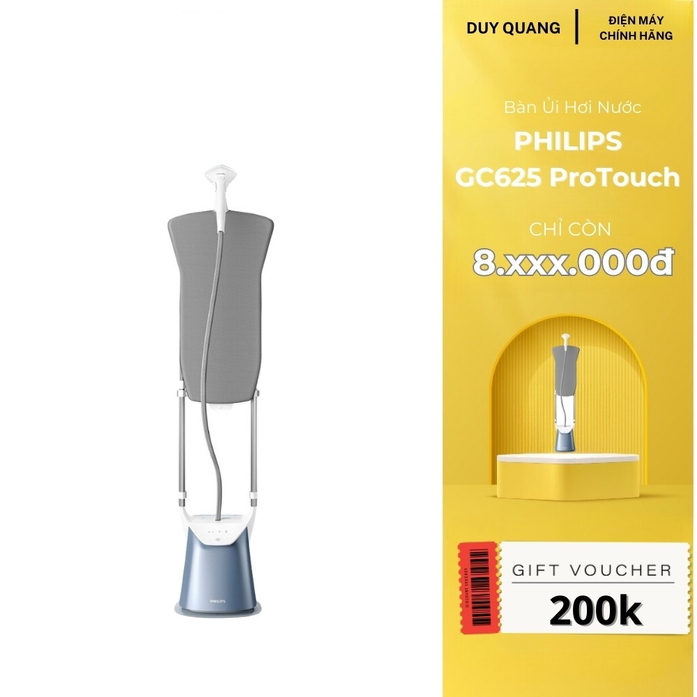 Bàn Ủi Hơi Nước đứng PHILIPS GC625 ProTouch 2200W - Hàng Chính Hãng