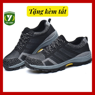 Giày Bảo Hộ Lao Động Nam Nữ Thể Thao - Chống Đinh Chống Cắt Siêu Bền - Tặng Kèm Tất Chân