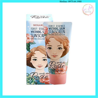 Kem Chống nắng Rosie Seoul Rose First Essence Whitening Serum Sunscreen SPF45+ PA+++