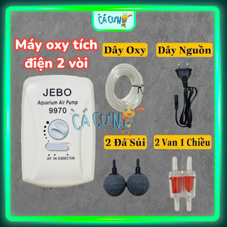 Sủi Oxy Bình Tích Điện JEBO 9970 CAO CẤP - Dùng Đc Khi Cúp Điện (Hàng Công Ty)