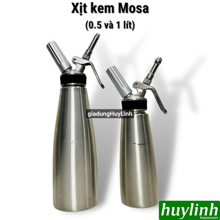 Bình xịt kem tươi Mosa - Dung tích 0.5 lít và 1 lít