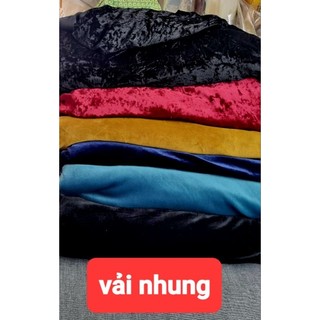 vải nhung 7 biên ,lì ,gãy