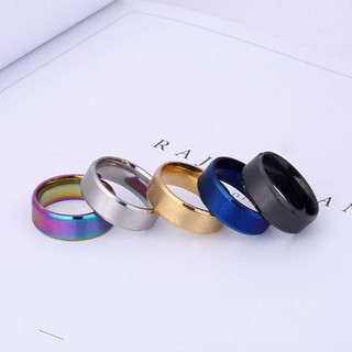 Nhẫn inox trơn nhiều màu cao cấp thời trang thép không gỉ trangsucpt
