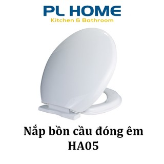 Nắp bồn cầu đóng êm HA05 - Phù hợp bồn cầu 2 khối đời cũ, xem kích thước
