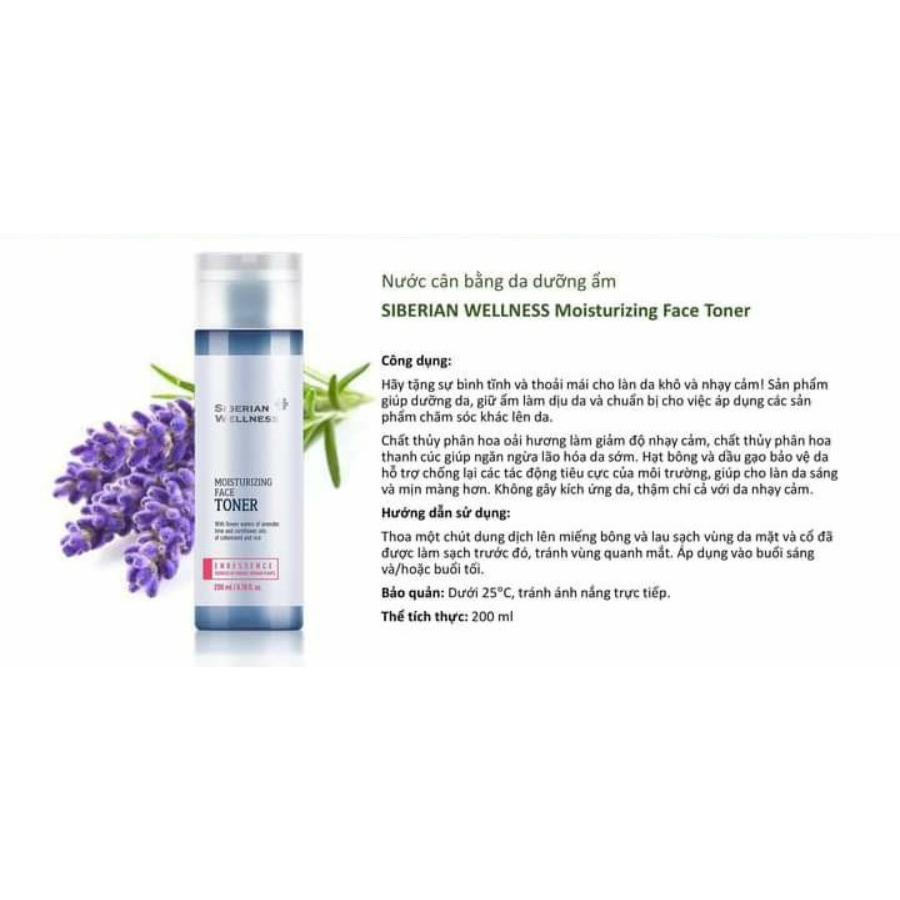 [ 414810] Nước cân bằng da WELLNESS Moisturizing Face Toner giúp giảm độ nhạy cảm của làn da – 200ml