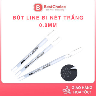 Bút line đi nét mực trắng derio, nét mực 0.8mm