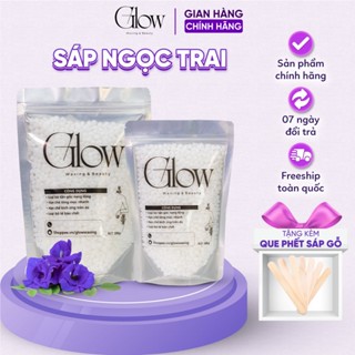 Sáp Wax Lông Ngọc Trai Premium Siêu Bám Lông Chuyên Wax Nách, Bikini Bám Lông Tốt GLOWWAXING Tặng Kèm Que Gỗ Phết Sáp