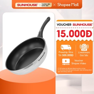 Chảo inox nguyên khối Sunhouse Desire – DÙNG ĐƯỢC BẾP TỪ - Đường kính: 20/22/24/26 cm - Dày gấp 4 lần, an toàn sức khỏe