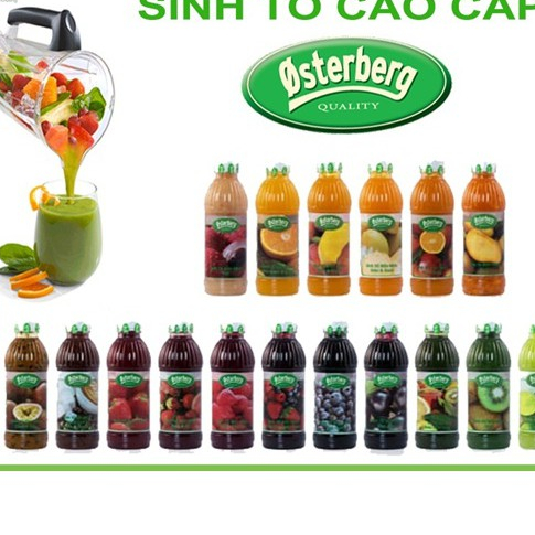 (Bao bì mới) Mứt sinh tố Osterberg 1000ml (dâu, đào, xoài, chanh leo, việt quất)