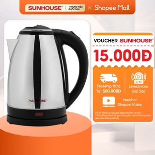 [Mã ELBSJBP03 giảm 12% đơn 500K] Ấm siêu tốc Inox 1.8L SUNHOUSE Happy Time HTD1081