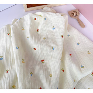 vải xô muslin cao cấp quả chery nhiều màu vải mềm mát thấm hút tốt