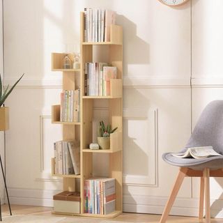 💥Giảm Sốc ✅ Kệ Sách Gỗ Nghệ Thuật Hình Cây. Kệ Sách Xương Rồng 8 Ngăn Lắp Ghép Siêu Đẹp - Màu vân gỗ📚📚📚