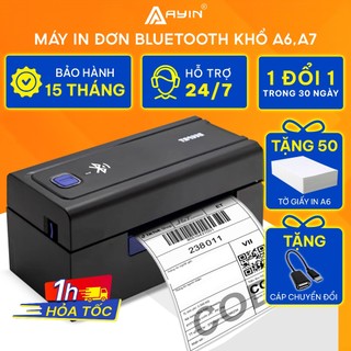 Máy in nhiệt bluetooth AYIN 480BT in đơn sàn TMĐT khổ A6,A7,in hoá đơn, in mã vận đơn,mã vạch