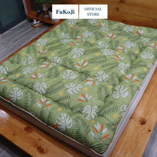 Topper Nệm Ngủ Trải Sàn Nhật Bản FUKOJI Cao Cấp Dày 9cm, Kích Thước 1mx2m, 1m2x2m, 1m4x2m, 1m6x2m, 1m8x2m