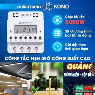 Công tắc hẹn giờ tải lớn 80A KONO ETG-66, nối trực tiếp không cần khởi động từ, hẹn giờ bật tắt điện