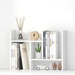 [Mã LIFEBKM1 giảm 10% tối đa 1 triệu đơn từ 500k] 💥Siêu Sale💥 Kệ Sách Gỗ Để Bàn Lắp Ghép Đa Năng - Màu Trắng