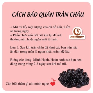 Combo Trà Sữa Trân Châu Đài Loan ( Trân Châu Đen Douxian + Trà + Bột Sữa + Đường Đen Đài Loan) - CRICKET