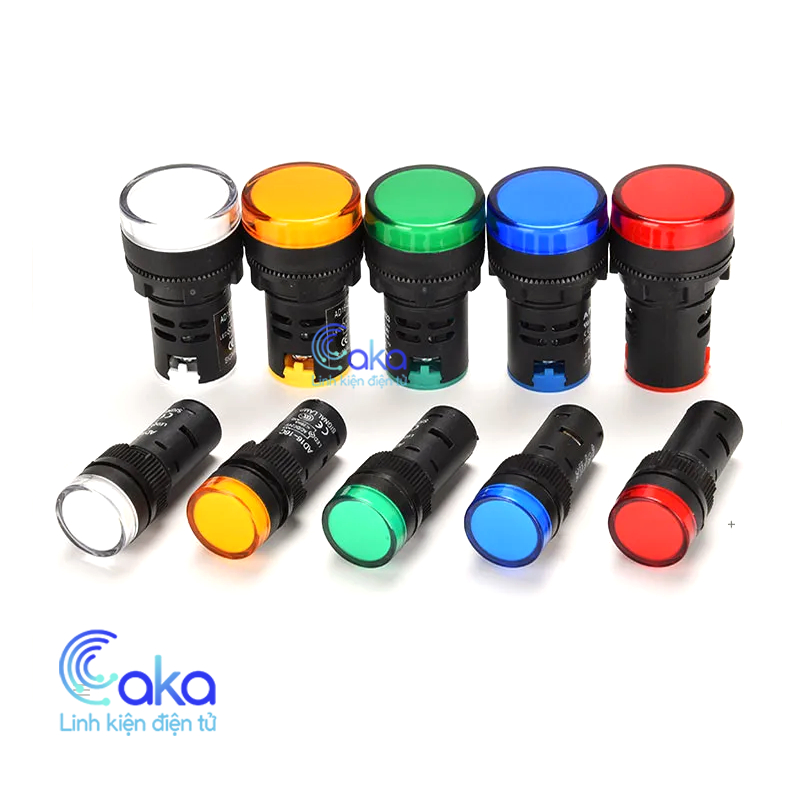 Đèn báo pha phi 22 16mm - led báo pha tủ điện điện áp 220VAC