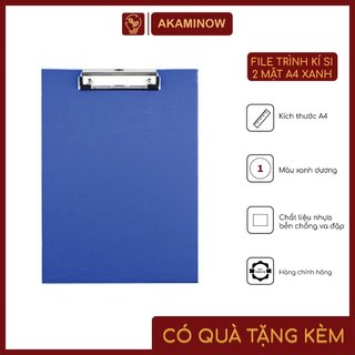 Bìa File, Bìa Trình Ký Si Hai Mặt A4 Xanh Dương
