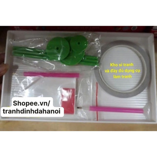 BỘ DỤNG CỤ LÀM TRANH ĐÍNH ĐÁ nhanh , khay to 25x15cm