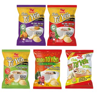 Cháo yến gói Yến Lộc Phát - Combo 30 gói, 5 vị mỗi vị 6 gói. Cháo tổ yến thật, nguyên liệu tự nhiên