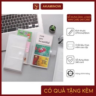 Sổ đựng lomo, ảnh in mini card 240 card trong suốt, đựng thẻ ảnh idol, cardvisit