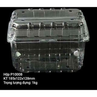 10 hộp đựng 250gr - 350gr - 500gr- 1kg - 1,5kg hoa quả ( có lỗ thoát khí và nút gài)