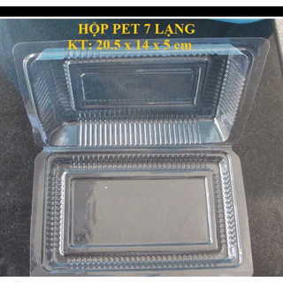 100 hộp nhựa pet 7 lạng, hộp nhựa dập ghim, hộp nhựa ta 06