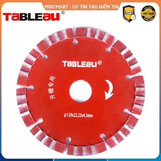 Lưỡi cắt Tableau 129 mm cho máy cắt rãnh tường có độ bền cao khi sử dụng [1 lưỡi]
