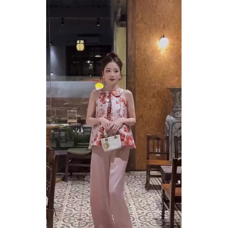 Set yếm cổ tròn gấm 𝐀𝐒𝐇𝐘𝐋𝐄𝐘