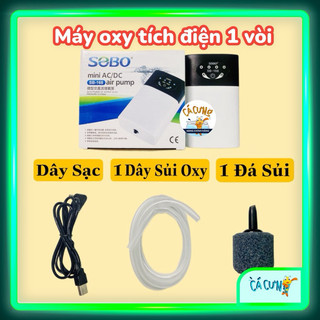 Máy sủi oxy TÍCH ĐIỆN 1 vòi SOBO SB-168 cho hồ cá - Hàng Công Ty