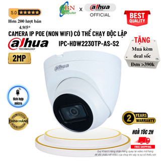 Camera IPC 2.0 Dahua Bán Cầu HDW 2230TP-AS-S2 Có Hỗ Trợ Khe Cắm Thẻ Nhớ Hỗ trợ P2P Tên Miền Starlight
