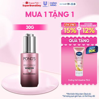 Serum sáng đa tầng Ngày/Đêm Pond's Bright Miracle mờ thâm sạm với 50X Niasorcinol 30G